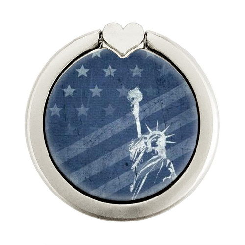 S3450 US Flag Liberty Statue Graphique Porte-Bague et Pop Up Grip doigt Socket Support