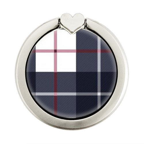 S3452 Plaid Fabric Pattern Graphique Porte-Bague et Pop Up Grip doigt Socket Support