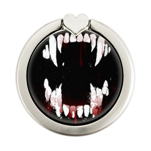 S3527 Vampire Teeth Bloodstain Graphique Porte-Bague et Pop Up Grip doigt Socket Support