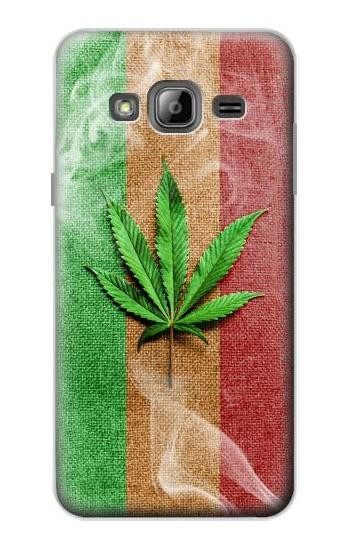 S2109 Marijuana Rasta Flag Etui Coque Housse pour Samsung Galaxy J3 (2016)