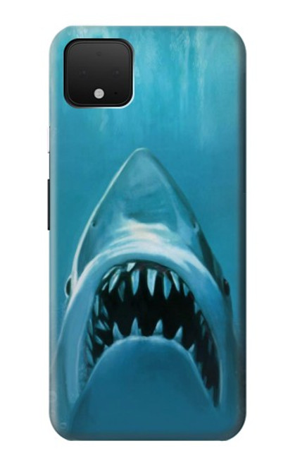 S0830 Requin blanc Etui Coque Housse pour Google Pixel 4