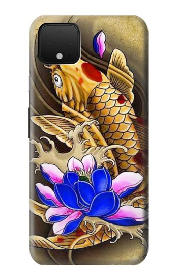 S1604 Carpe Koi poisson japonais Tatouage Etui Coque Housse pour Google Pixel 4