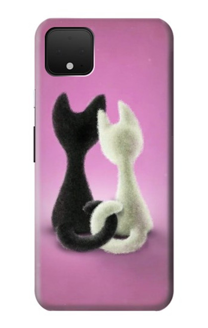 S1832 Chat d'amour Etui Coque Housse pour Google Pixel 4