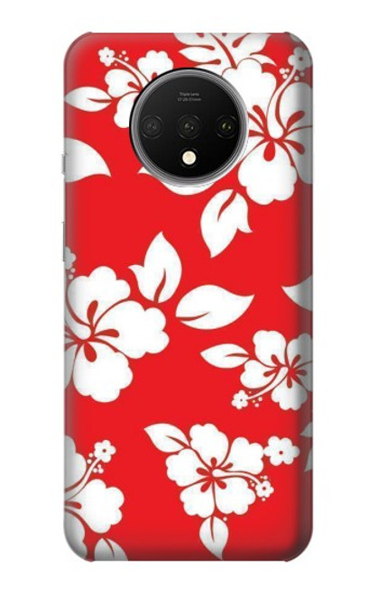 S1949 Hawaiian Hibiscus Pattern Etui Coque Housse pour OnePlus 7T