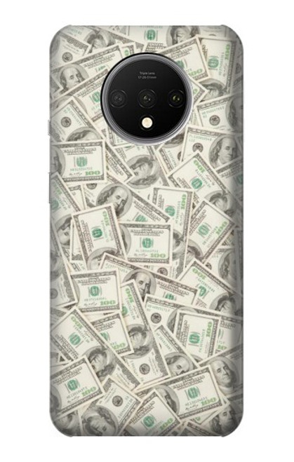 S2077 Money Dollar Banknotes Etui Coque Housse pour OnePlus 7T