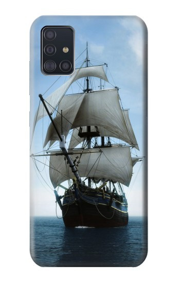 S1096 Bateau à voile dans un océan Etui Coque Housse pour Samsung Galaxy A51