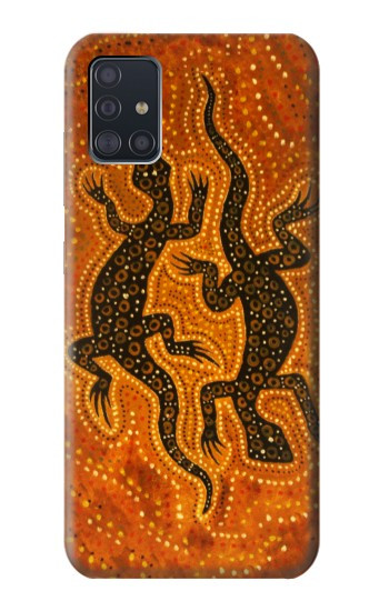 S2901 Lezard Art autochtone Etui Coque Housse pour Samsung Galaxy A51
