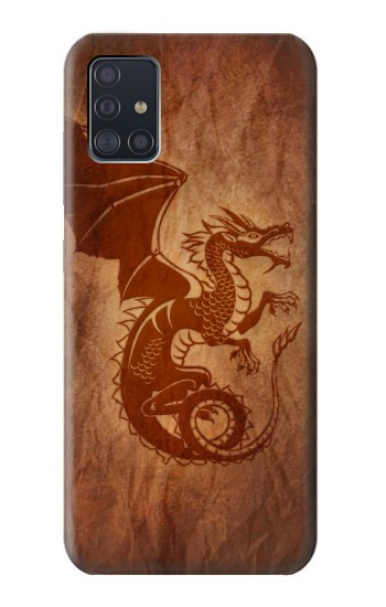 S3086 Rouge dragon Tatouage Etui Coque Housse pour Samsung Galaxy A51