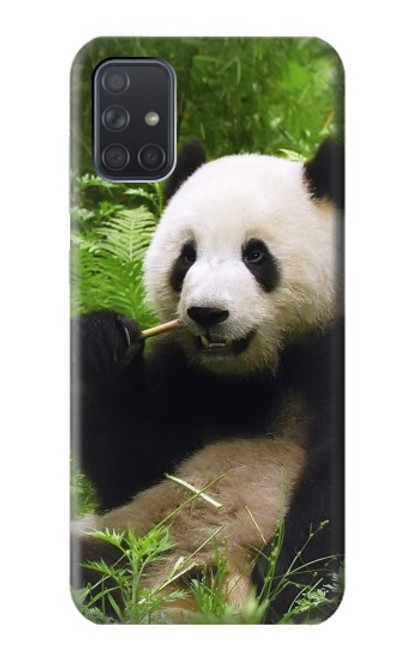 S1073 Panda Prenez plaisir à manger Etui Coque Housse pour Samsung Galaxy A71