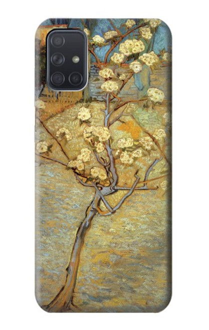 S1978 Van Gogh Lettre poire Etui Coque Housse pour Samsung Galaxy A71