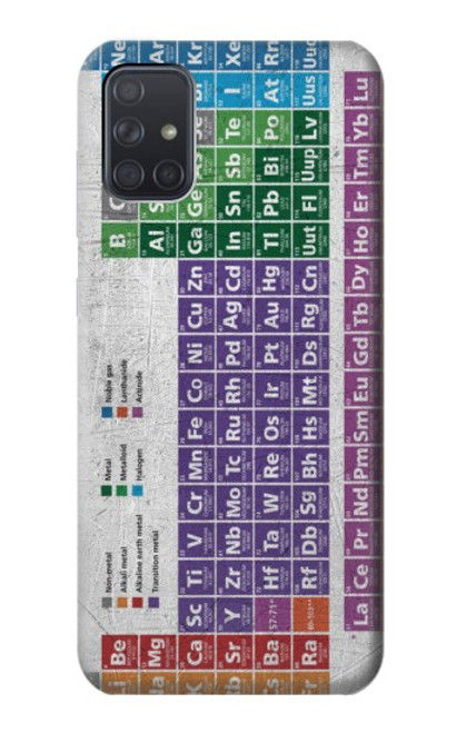 S3383 Tableau périodique Etui Coque Housse pour Samsung Galaxy A71
