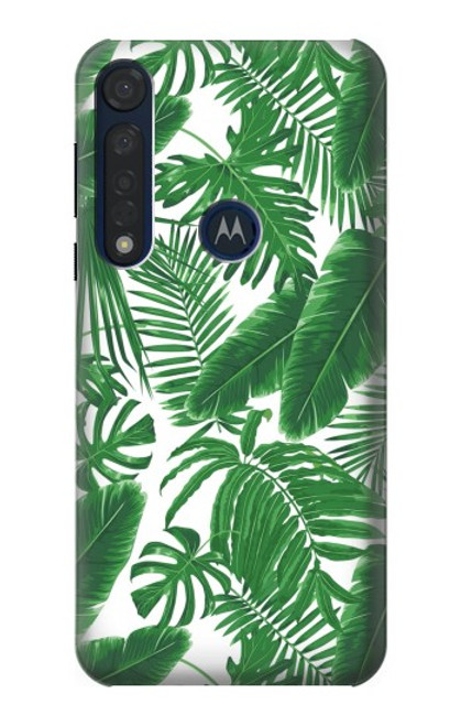 S3457 Papier Palm Monstera Etui Coque Housse pour Motorola Moto G8 Plus