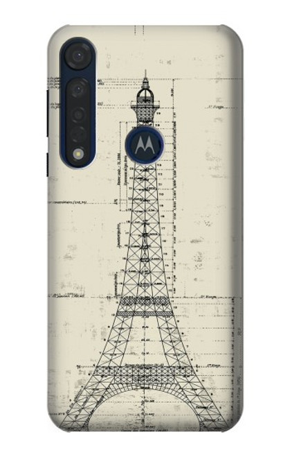 S3474 Dessin Architectural Eiffel Etui Coque Housse pour Motorola Moto G8 Plus