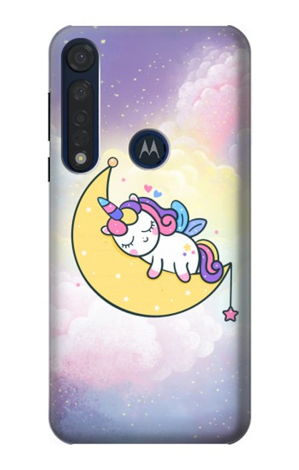 S3485 Mignon sommeil Licorne Etui Coque Housse pour Motorola Moto G8 Plus