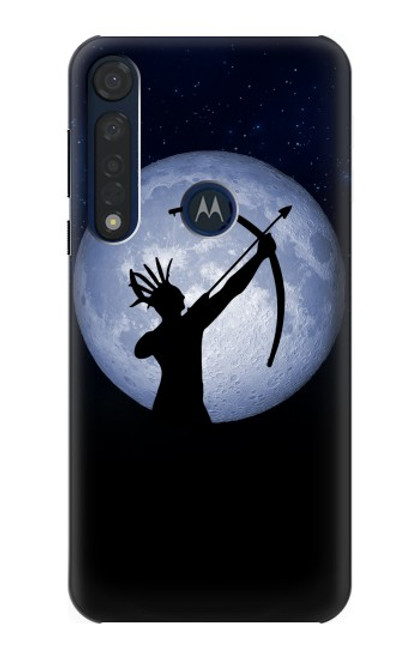 S3489 Indian Lune Chasseur Etui Coque Housse pour Motorola Moto G8 Plus