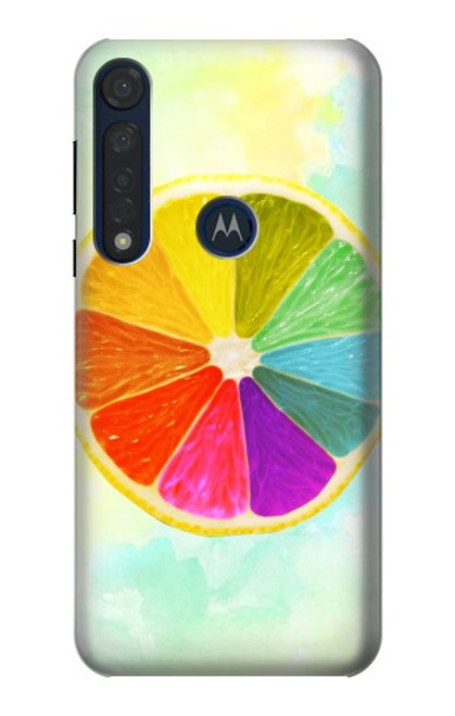 S3493 citron coloré Etui Coque Housse pour Motorola Moto G8 Plus