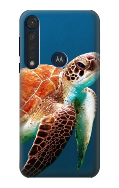 S3497 Vert tortue de mer Etui Coque Housse pour Motorola Moto G8 Plus