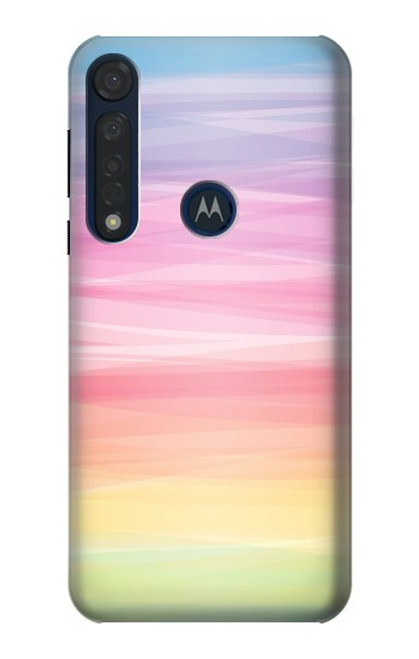 S3507 Coloré Arc-en-ciel pastel Etui Coque Housse pour Motorola Moto G8 Plus