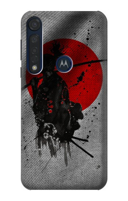 S3517 Japon Drapeau Samurai Etui Coque Housse pour Motorola Moto G8 Plus