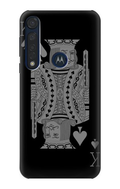 S3520 Noir Roi Spade Etui Coque Housse pour Motorola Moto G8 Plus
