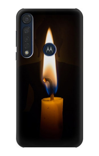 S3530 Bouddha bougie allumée Etui Coque Housse pour Motorola Moto G8 Plus