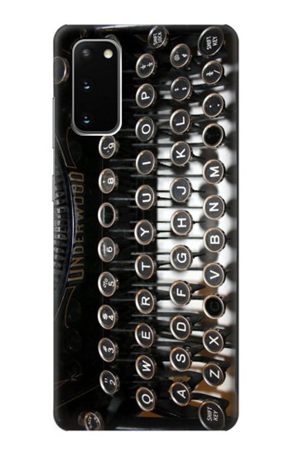 S0620 Machine à écrire Etui Coque Housse pour Samsung Galaxy S20