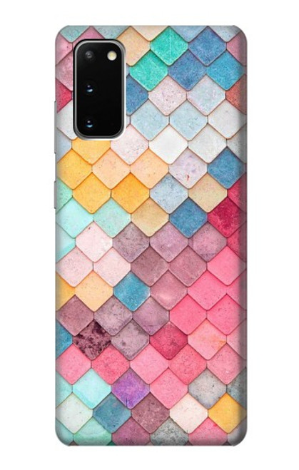 S2947 Bonbons Minimal Couleurs pastel Etui Coque Housse pour Samsung Galaxy S20