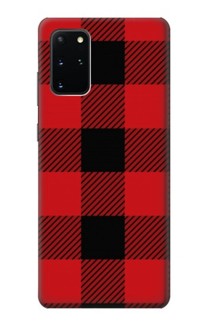 S2931 Rouge Buffle motif de vérification Etui Coque Housse pour Samsung Galaxy S20 Plus, Galaxy S20+