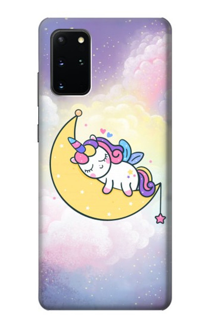 S3485 Mignon sommeil Licorne Etui Coque Housse pour Samsung Galaxy S20 Plus, Galaxy S20+