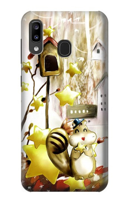 S0109 Écureuil mignon Dessin animé Etui Coque Housse pour Samsung Galaxy A20, Galaxy A30