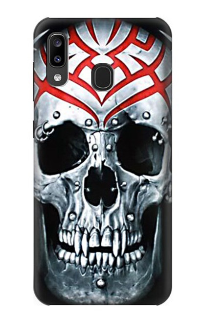 S0223 crâne Tatouage Etui Coque Housse pour Samsung Galaxy A20, Galaxy A30