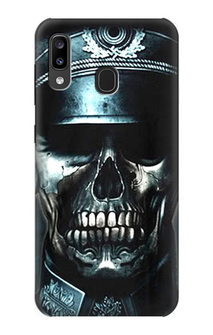 S0754 crâne soldat Etui Coque Housse pour Samsung Galaxy A20, Galaxy A30