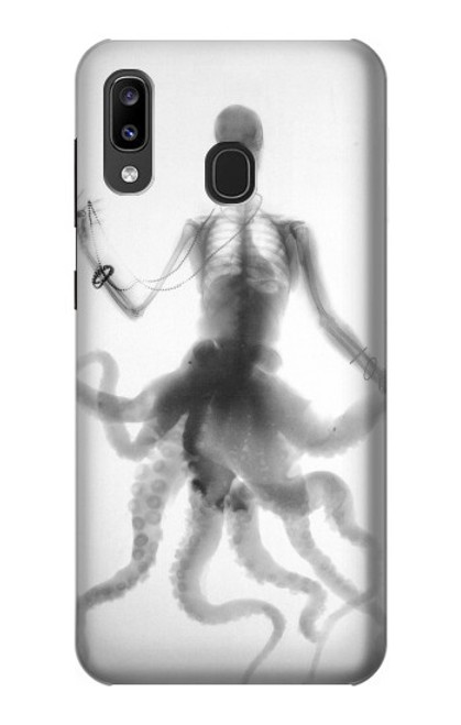 S1432 Crâne Poulpe X-ray Etui Coque Housse pour Samsung Galaxy A20, Galaxy A30