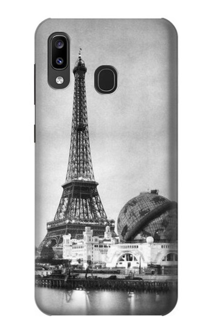 S2350 Vieille Tour Eiffel Paris Etui Coque Housse pour Samsung Galaxy A20, Galaxy A30