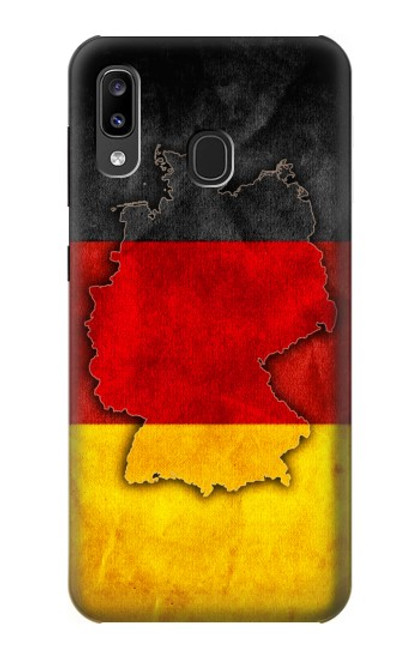 S2935 Allemagne Drapeau Carte Etui Coque Housse pour Samsung Galaxy A20, Galaxy A30