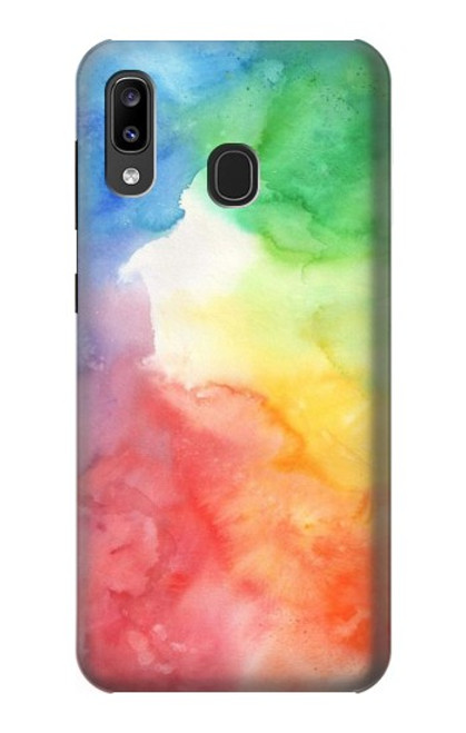 S2945 Aquarelle colorée Etui Coque Housse pour Samsung Galaxy A20, Galaxy A30