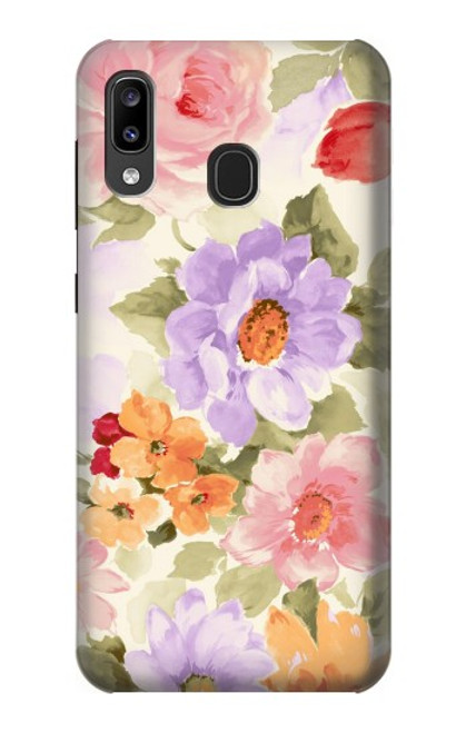 S3035 Peinture douce Fleur Etui Coque Housse pour Samsung Galaxy A20, Galaxy A30