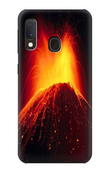 S0745 Volcan Lave Etui Coque Housse pour Samsung Galaxy A20e