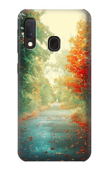 S0913 Route à travers les bois Etui Coque Housse pour Samsung Galaxy A20e