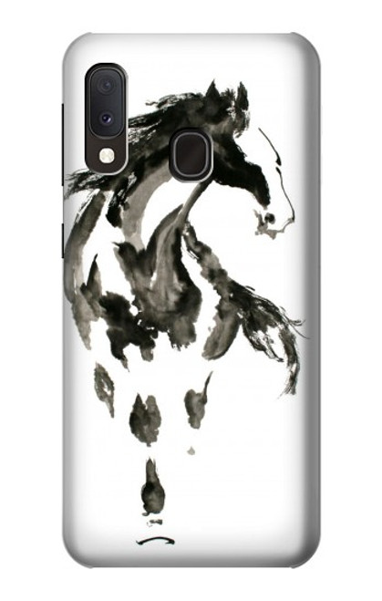 S1031 cheval Pinceau Etui Coque Housse pour Samsung Galaxy A20e
