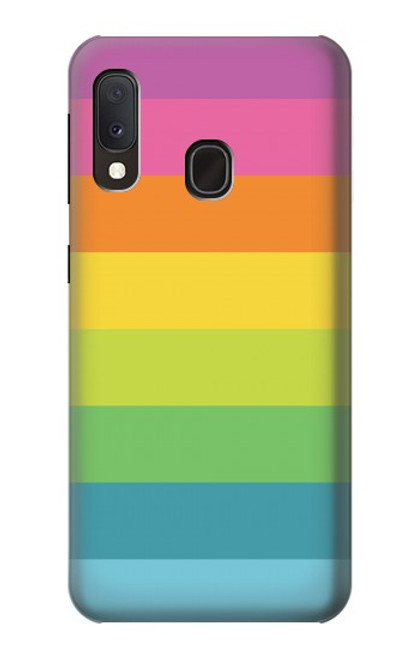S2363 Arc en ciel Motif Etui Coque Housse pour Samsung Galaxy A20e