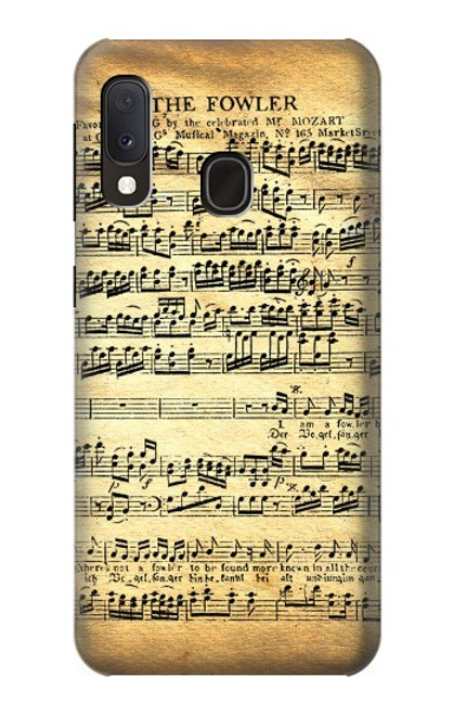 S2667 Fowler Mozart Partitions Etui Coque Housse pour Samsung Galaxy A20e