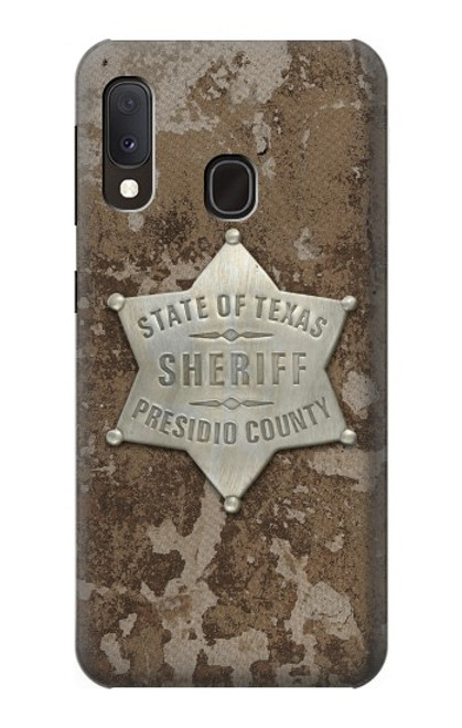 S2868 Texas Presidio shérif du comté Badge Etui Coque Housse pour Samsung Galaxy A20e