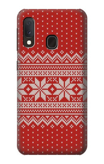 S3384 Motif d'hiver sans couture tricot Etui Coque Housse pour Samsung Galaxy A20e