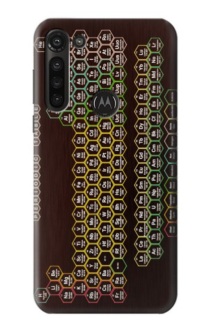 S3544 Néon Honeycomb Tableau périodique Etui Coque Housse pour Motorola Moto G8 Power