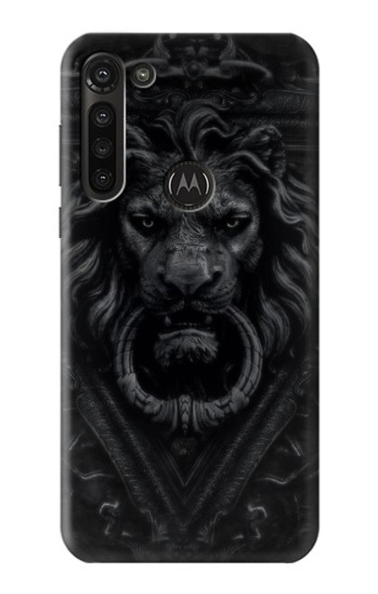 S3619 Lion noir gothique Etui Coque Housse pour Motorola Moto G8 Power