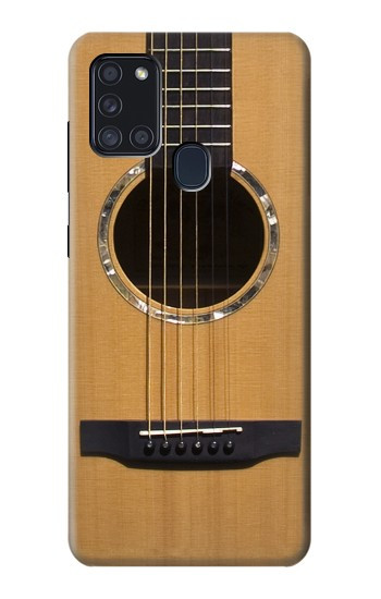 S0057 Guitare acoustique Etui Coque Housse pour Samsung Galaxy A21s