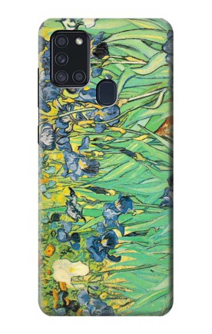S0210 Van Gogh Irises Etui Coque Housse pour Samsung Galaxy A21s
