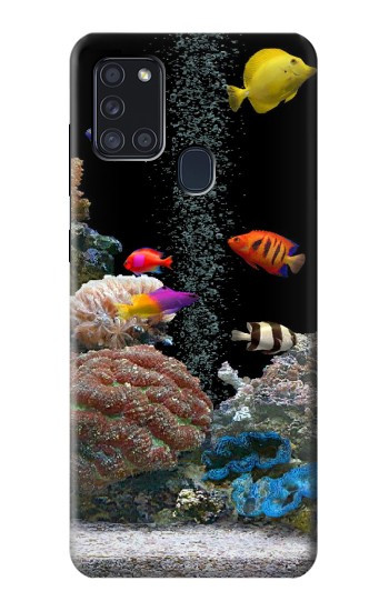 S0226 L'aquarium Etui Coque Housse pour Samsung Galaxy A21s