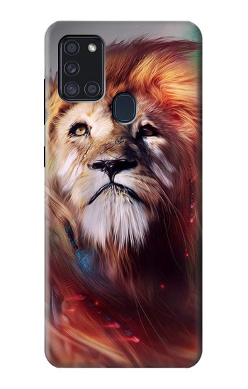 S0691 Peinture Leo Etui Coque Housse pour Samsung Galaxy A21s